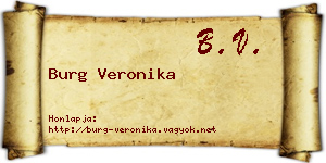 Burg Veronika névjegykártya